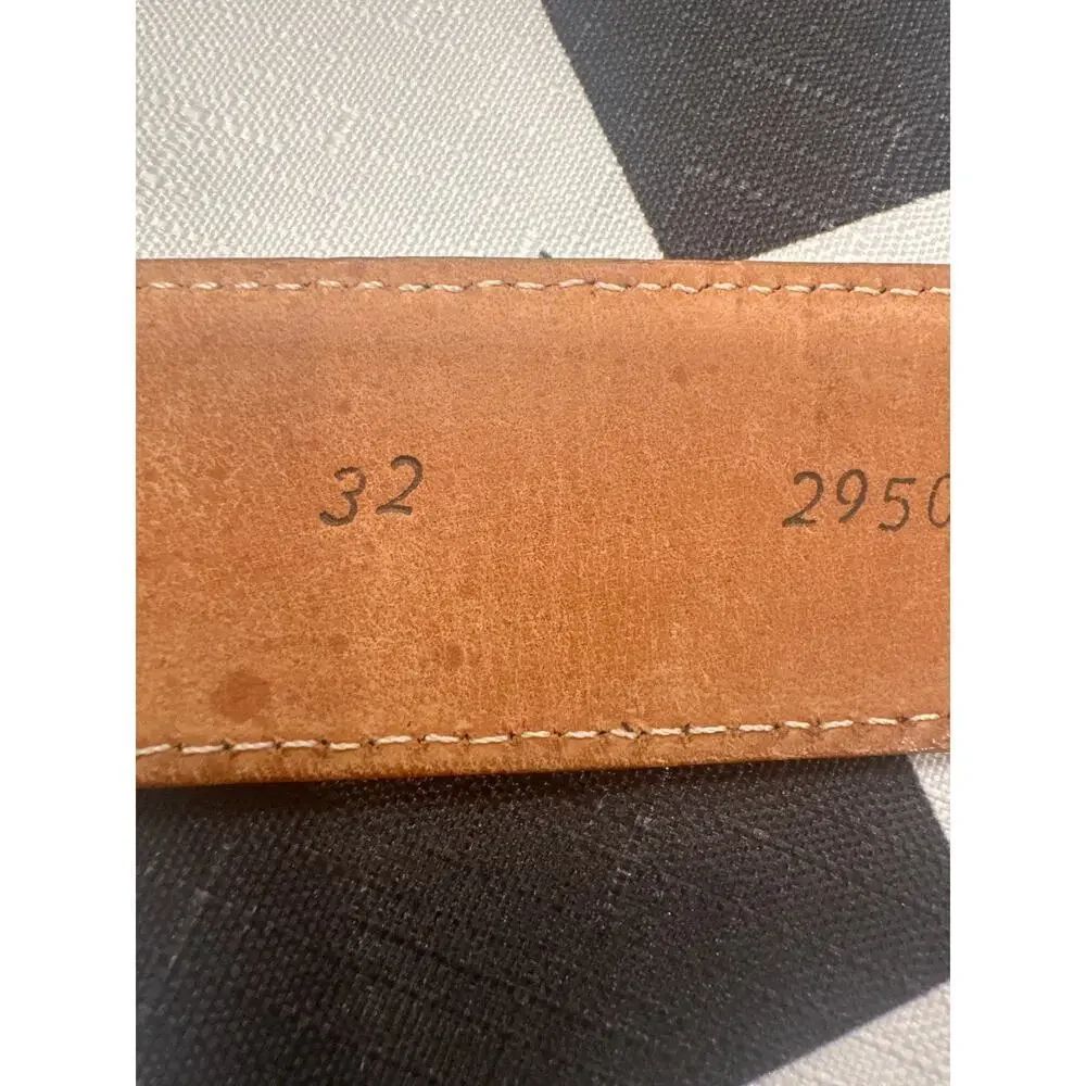 Tony Lama Made in USA ostrich light brown belt men’s 32 leather